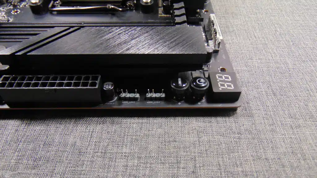 ASRock X870E Taichi Motherboard Power Button, Reset Button, LED Debug, and ADDR RGB Connectors