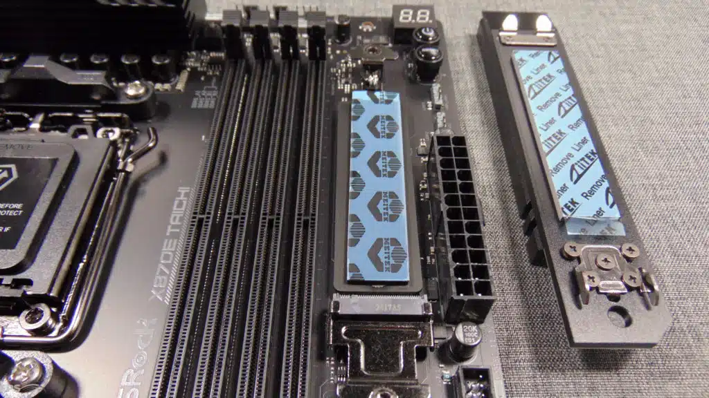 ASRock X870E Taichi Motherboard Secondary Gen4 M.2 Slot Heatsink Removed