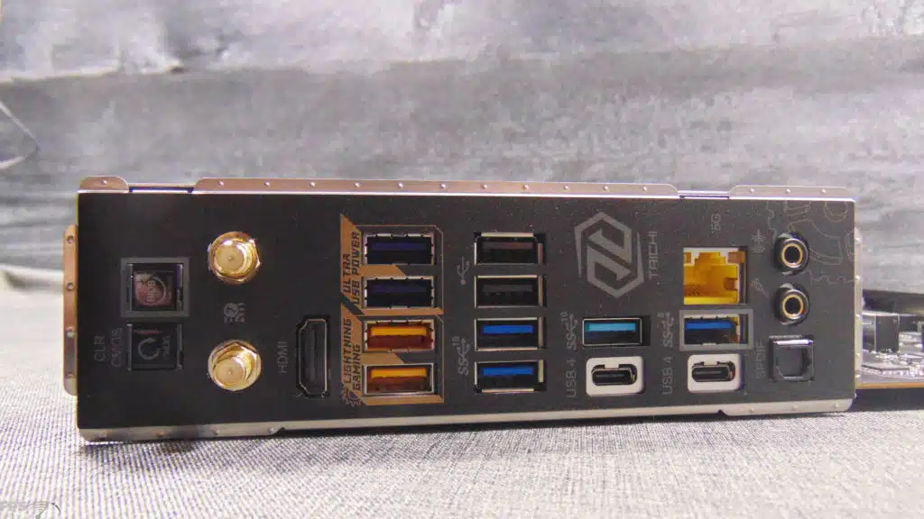 ASRock X870E Taichi Motherboard Rear I/O Connectivity