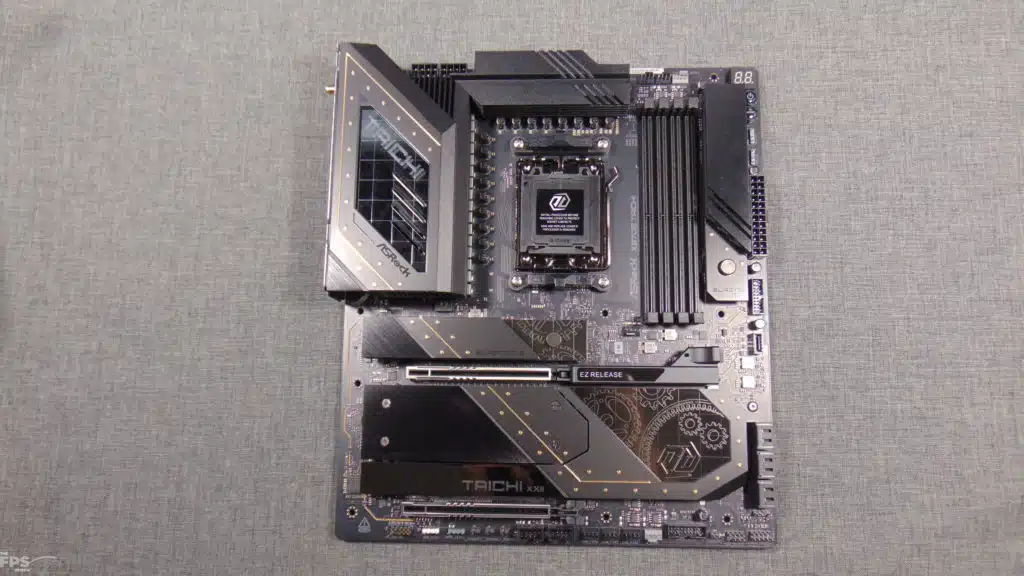 ASRock X870E Taichi Motherboard Top Down View