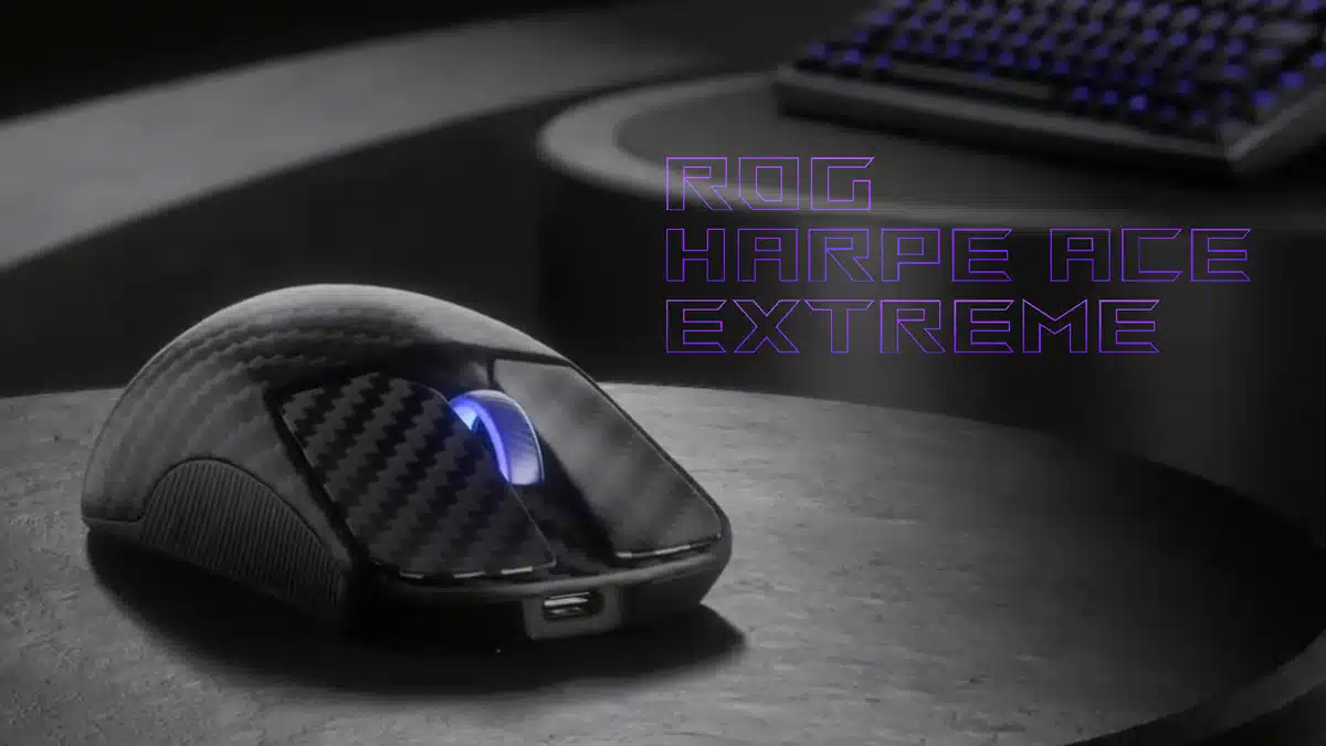 ASUS ROG Harpe Ace Extreme Is an Ultra-Light 47-Gram Carbon