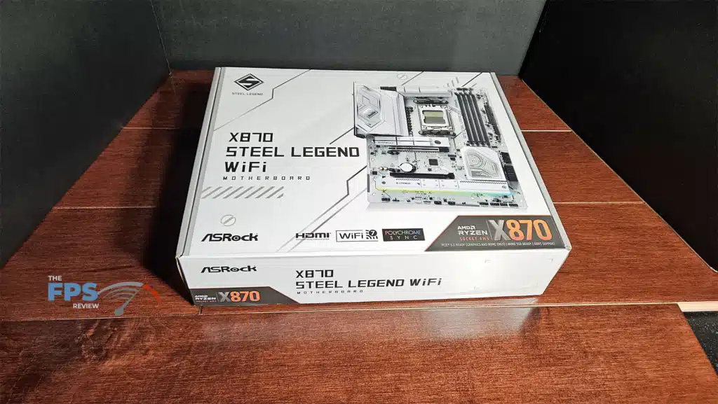 ASRock X870 Steele Legend WiFi motherboard: box front