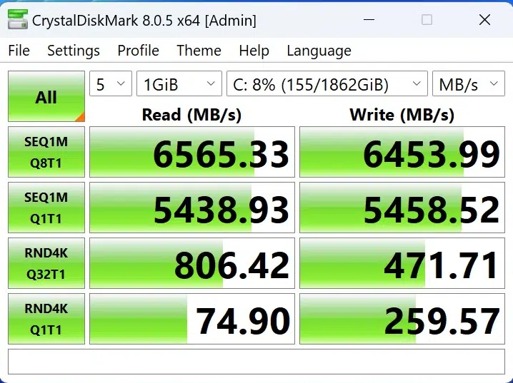 ASRock X870 Steel Legend WiFi Motherboard CrystalDiskMark
