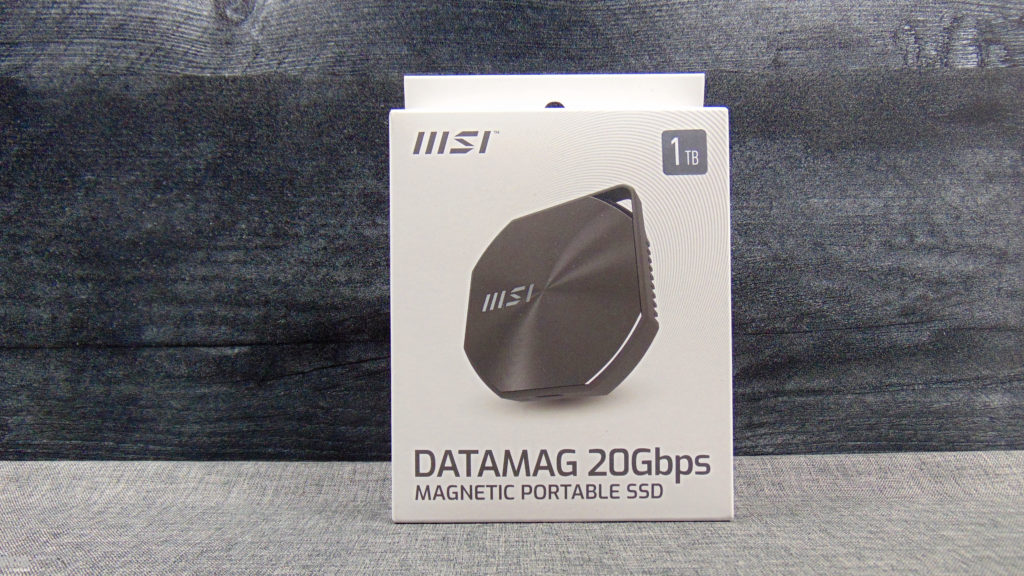 MSI DATAMAG 20Gbps Magnetic Portable SSD Box Front