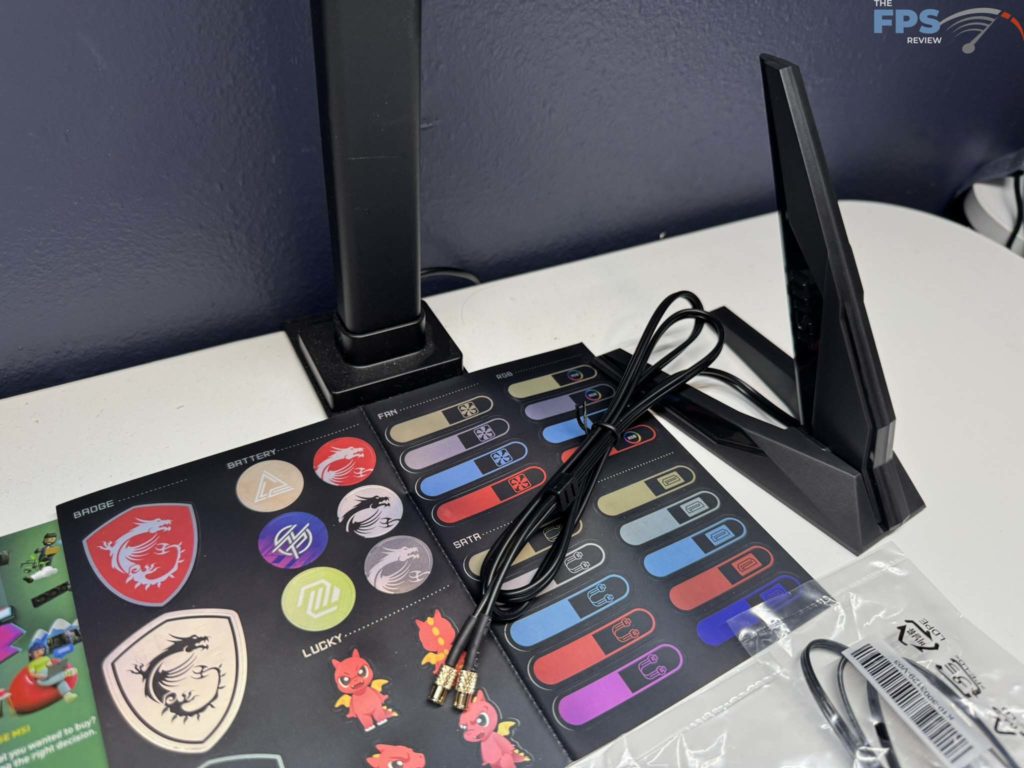 Closeup on stickers and WiFi