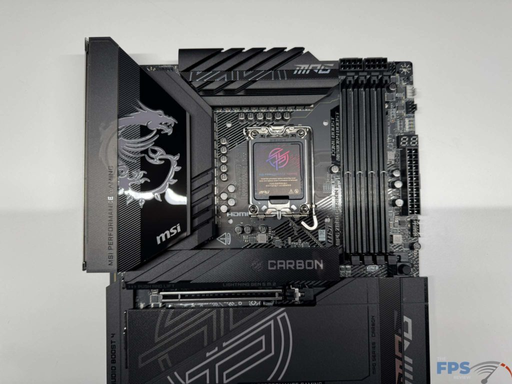 Top half of motherboard