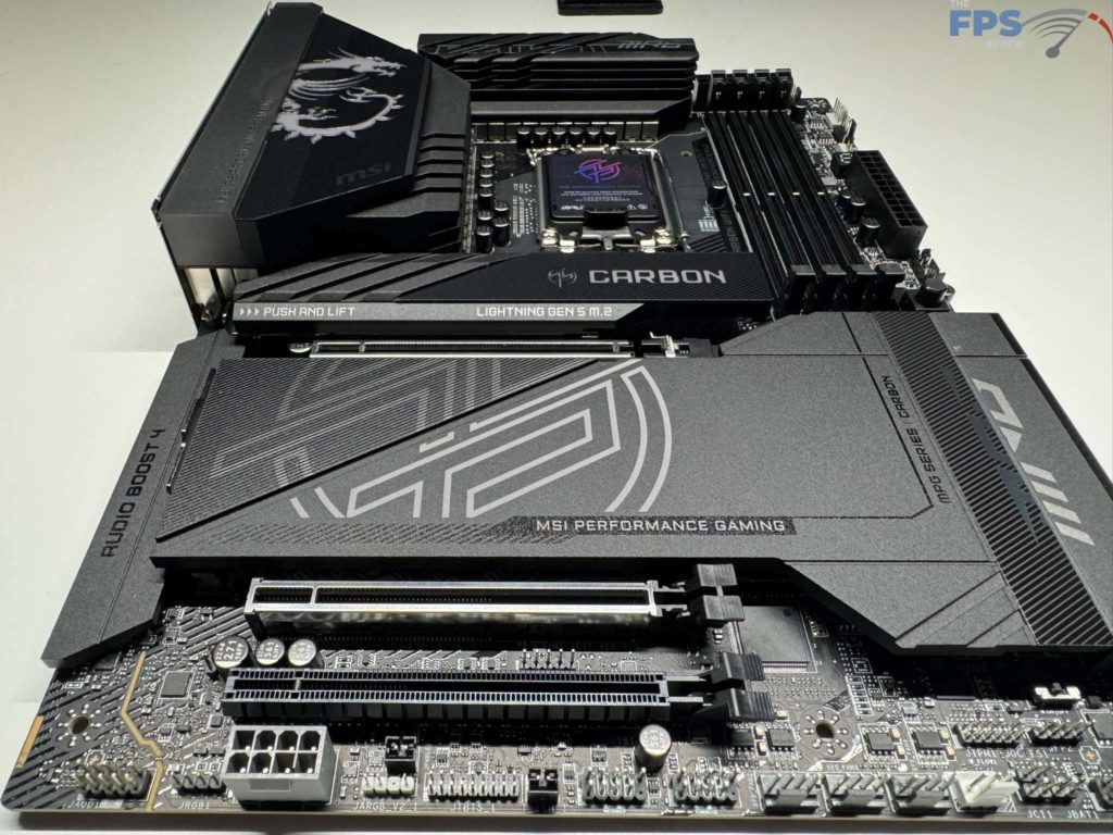 Closeup bottom of motherboard