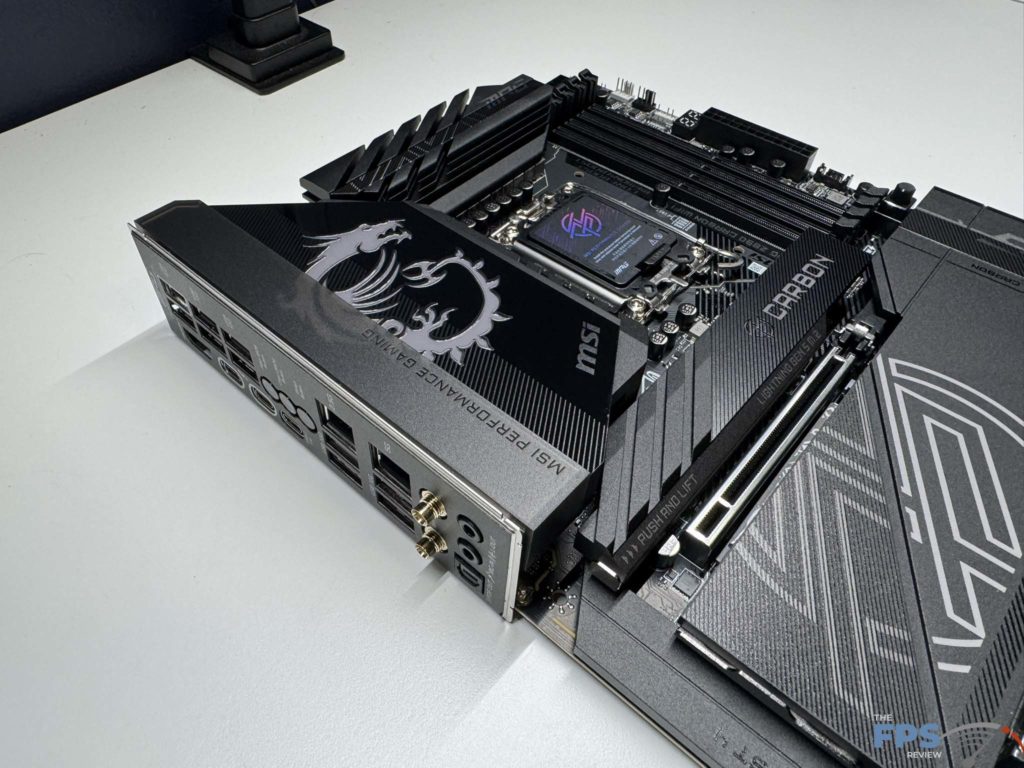 Angle shot of motherboard