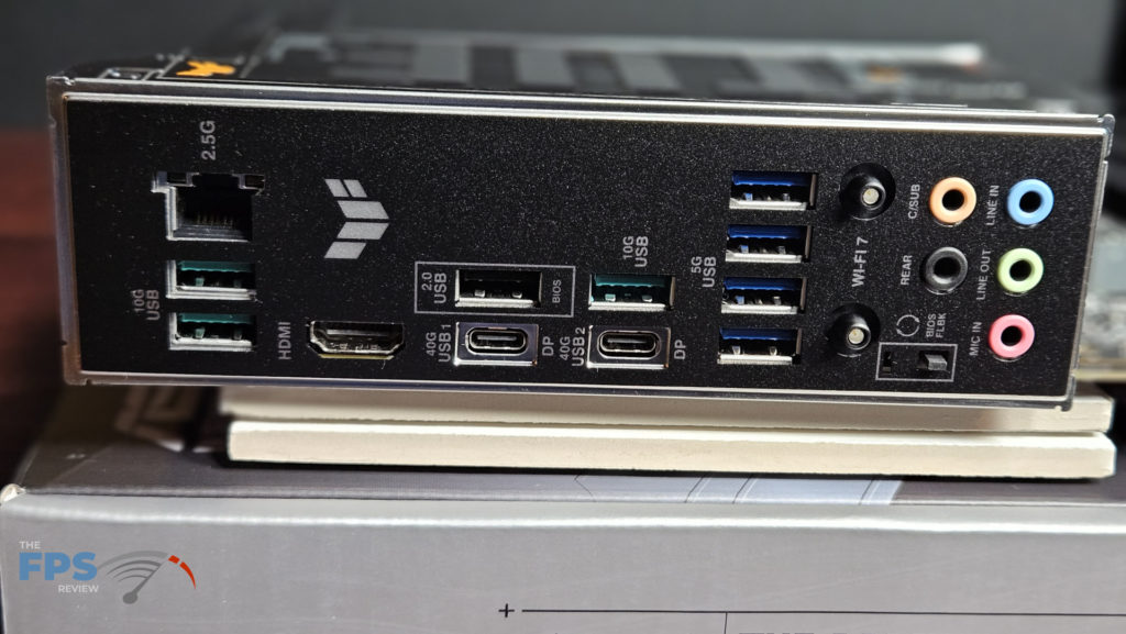 ASUS TUF GAMING X870-Plus WiFi motherboard:  rear I/O panel