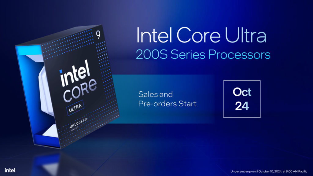 Intel Core Ultra 200S Series Processors Press Presentation