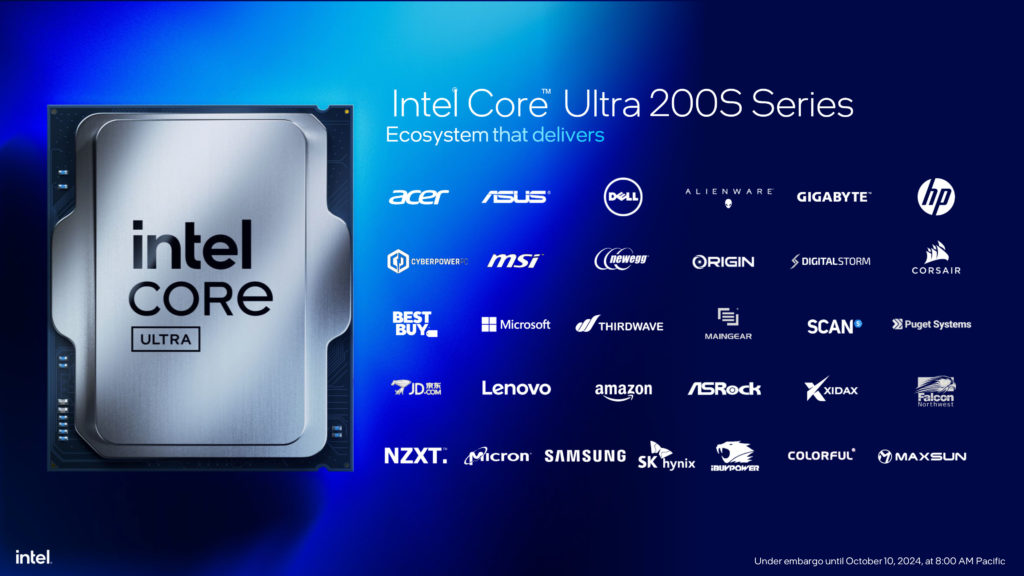 Intel Core Ultra 200S Series Processors Press Presentation