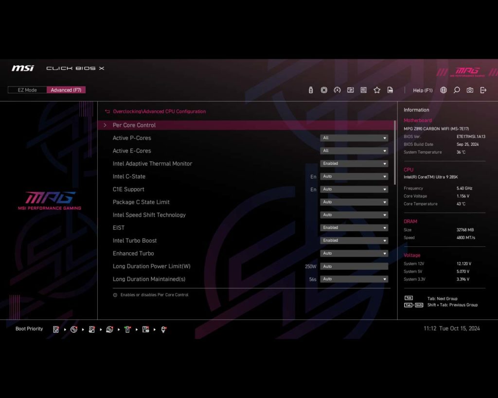 BIOS Screenshot