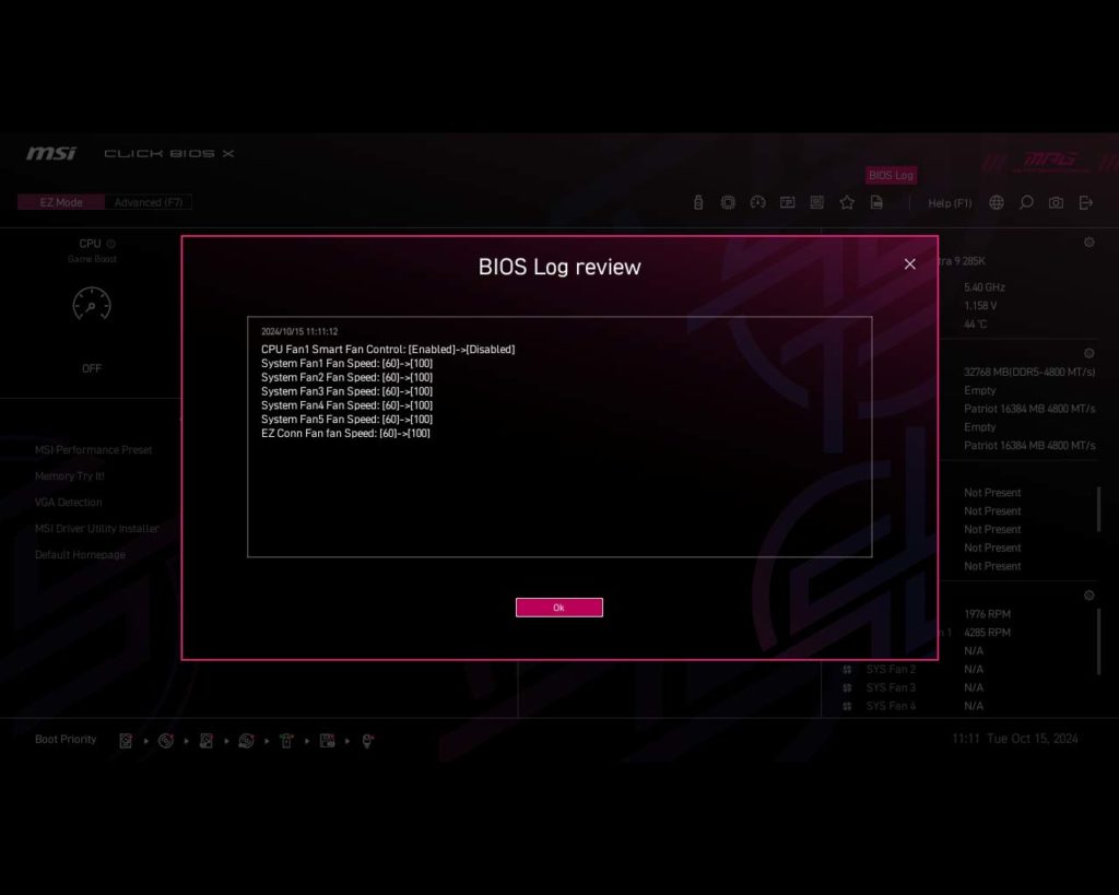 BIOS Screenshot