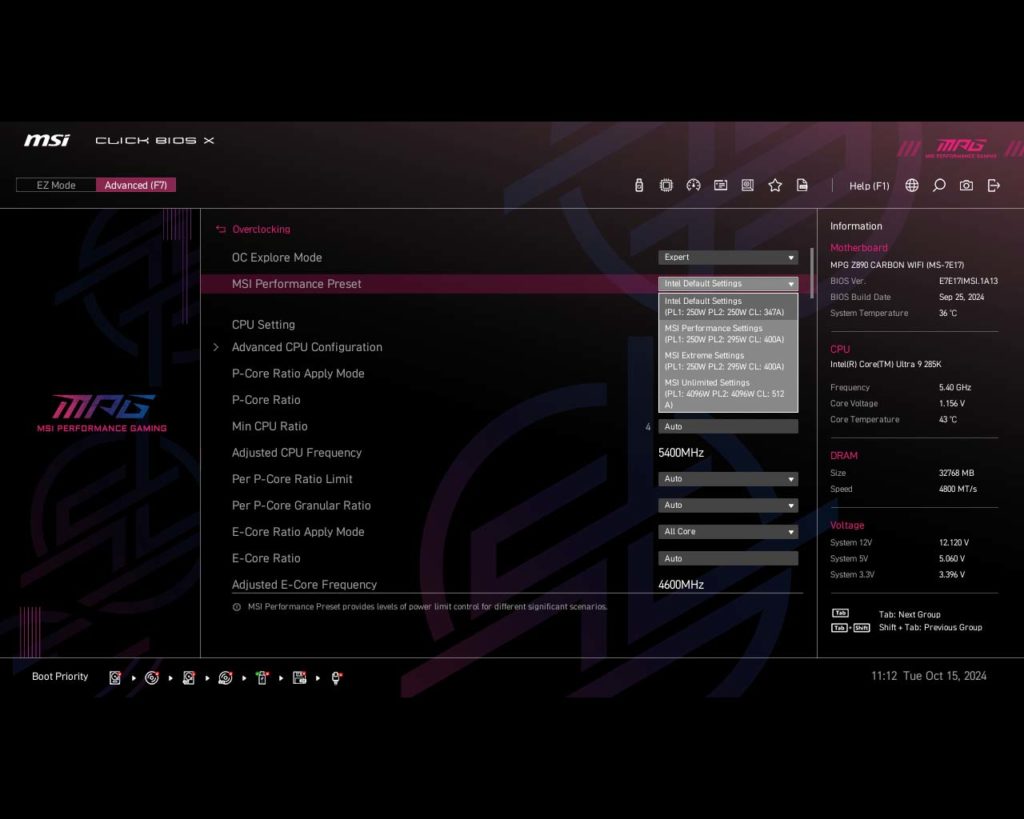 BIOS Screenshot