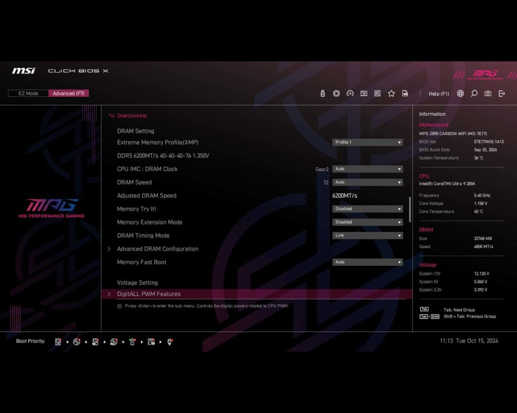 BIOS Screenshot