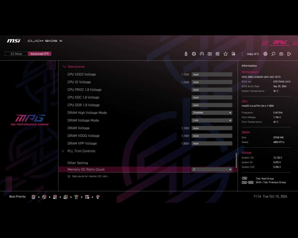 BIOS Screenshot