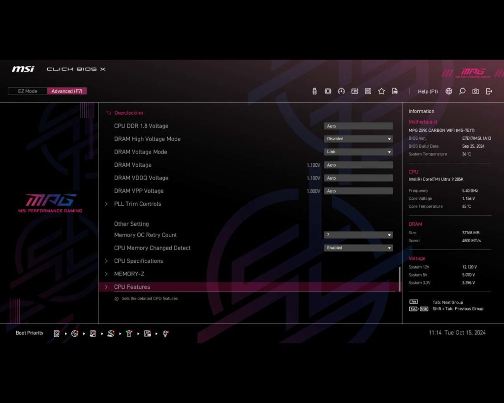 BIOS Screenshot