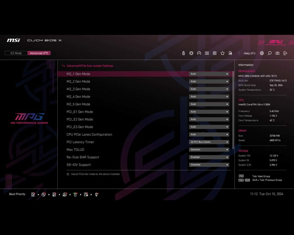 BIOS Screenshot