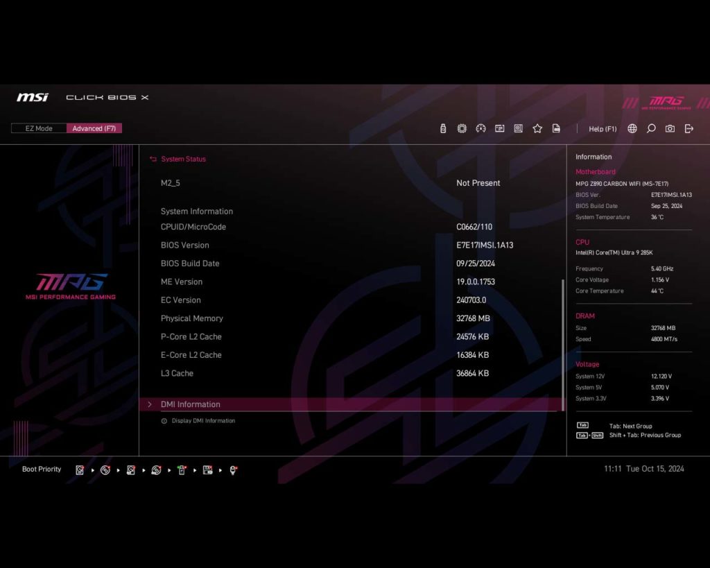 BIOS Screenshot