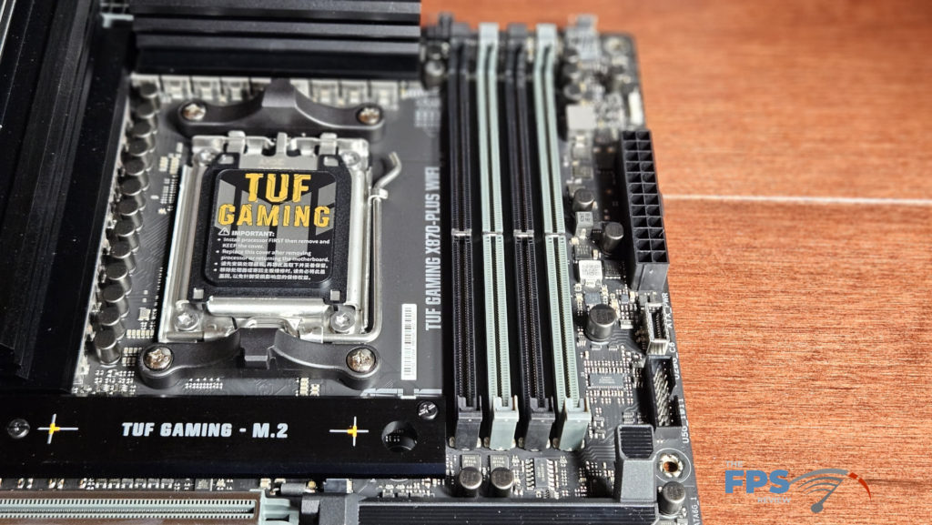 ASUS TUF GAMING X870-Plus WiFi motherboard: CPU and RAM spacing