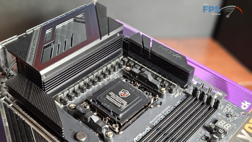 ASRock Phantom Gaming X870E NOVA WiFi motherboard: VRM heatsink