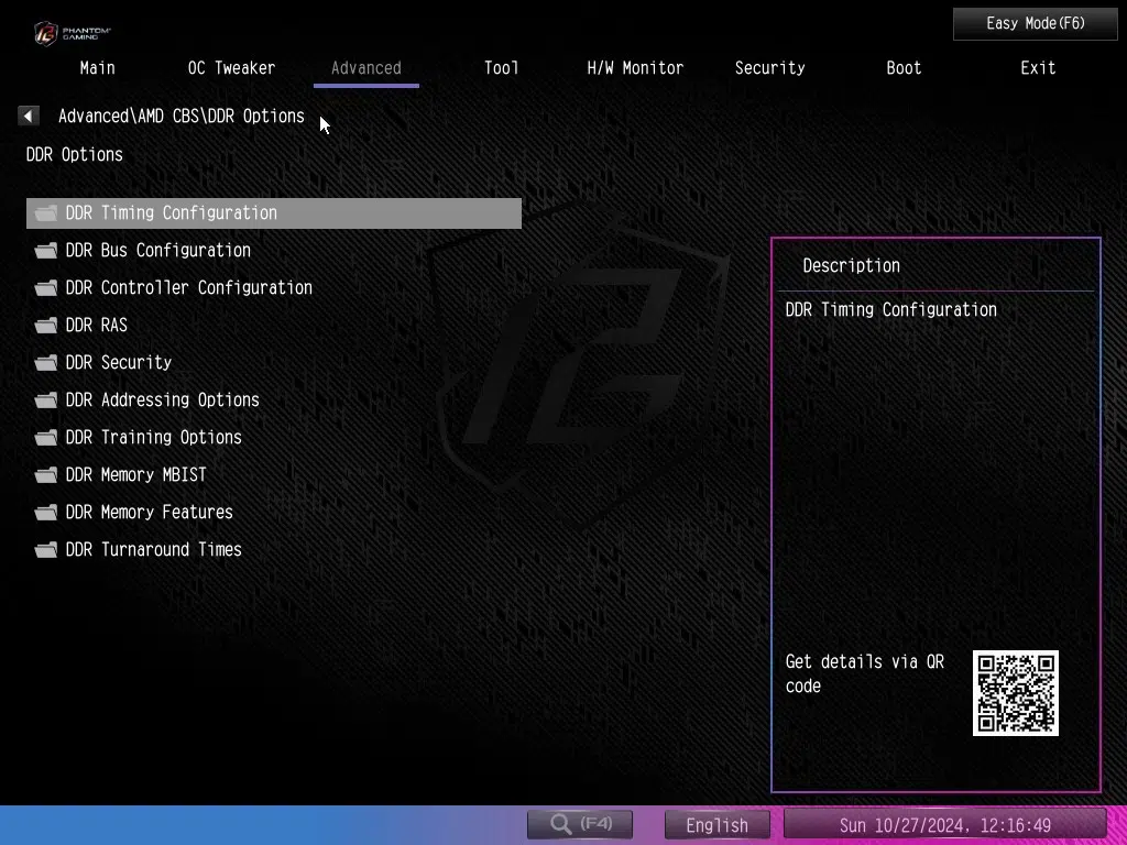 ASRock Phantom Gaming X870E NOVA WiFi motherboard: BIOS screenshot