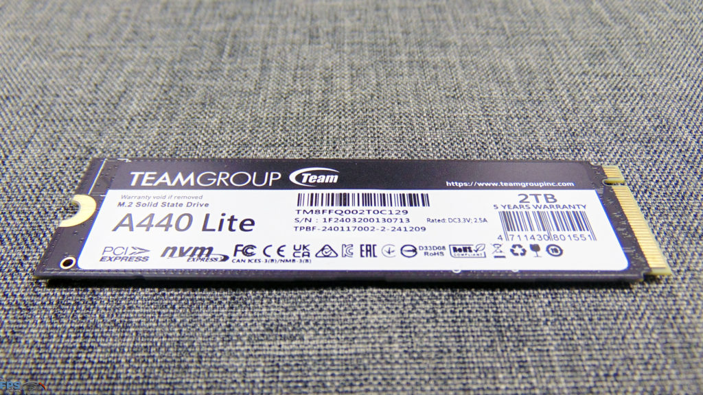TEAMGROUP T-FORCE CARDEA A440 Lite 2TB PCIe Gen4 M.2 NVMe SSD Back View