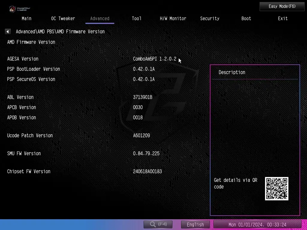ASRock Phantom Gaming X870 RIPTIDE WiFi: BIOS