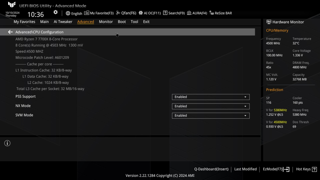 ASUS TUF GAMING X870-Plus WiFi motherboard: BIOS Screenshot