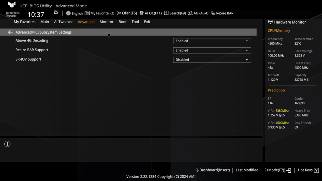 ASUS TUF GAMING X870-Plus WiFi motherboard: BIOS Screenshot