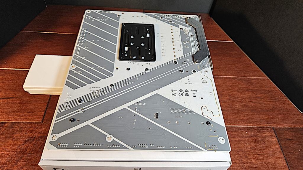 ASRock X870 Pro RS WiFi motherboard: back of board
