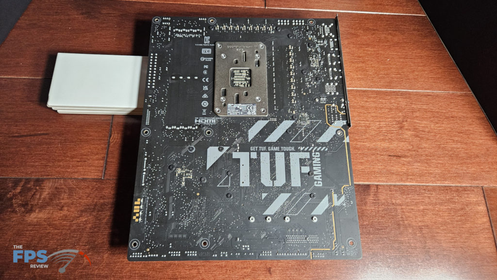ASUS TUF GAMING X870-Plus WiFi motherboard: back of board