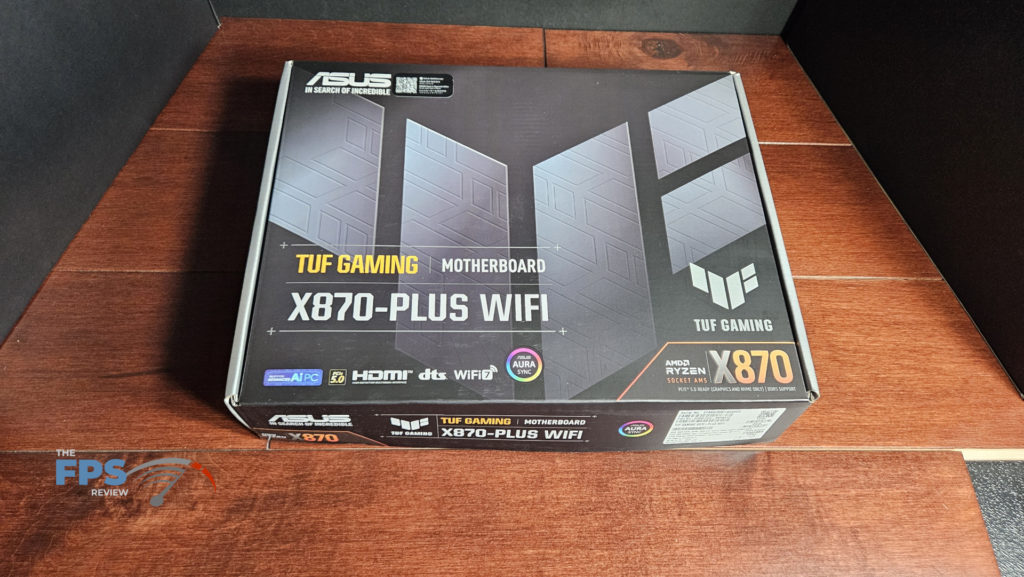ASUS TUF GAMING X870-Plus WiFi motherboard: Box
