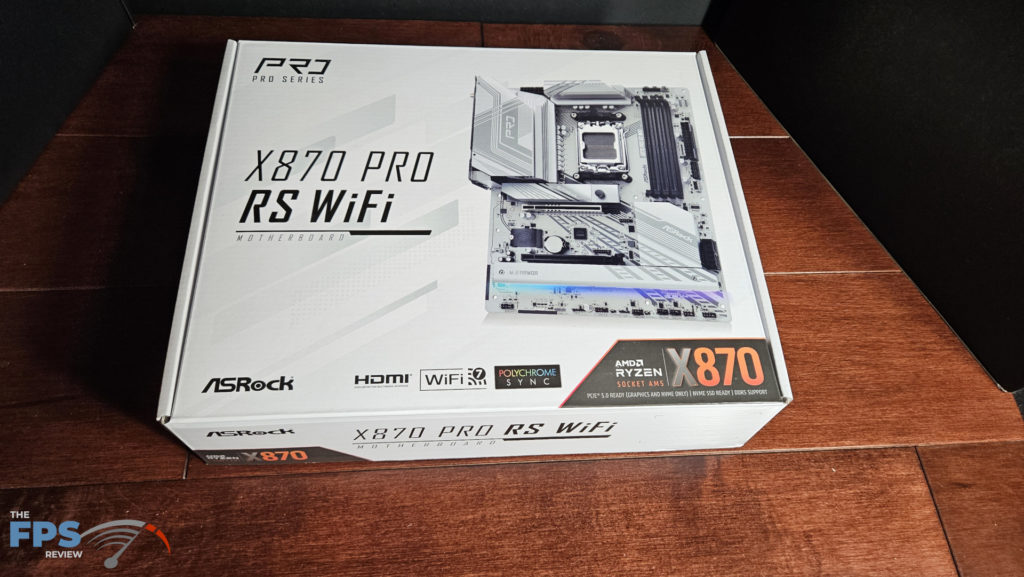 ASRock X870 Pro RS WiFi motherboard: box