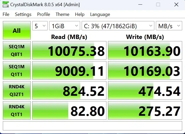 ASRock Phantom Gaming X870 RIPTIDE WiFi: CrystalDiskMark