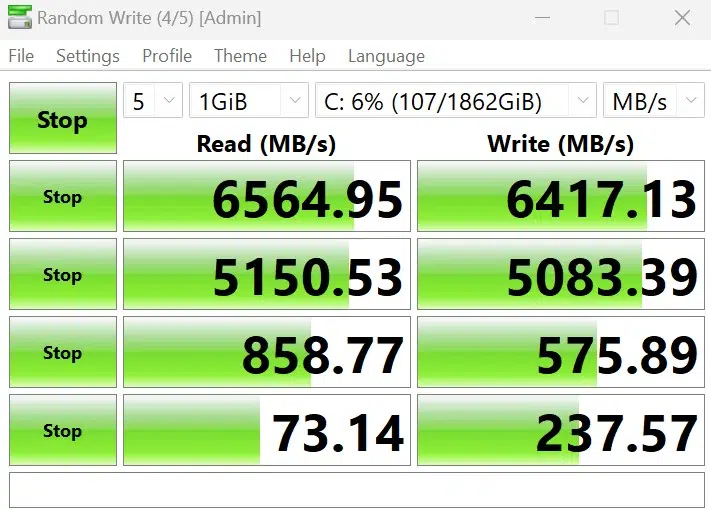 ASRock Phantom Gaming X870 RIPTIDE WiFi: CrystalDiskMark