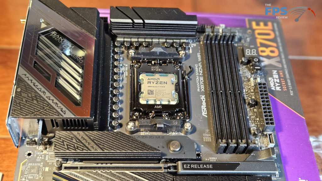 ASRock Phantom Gaming X870E NOVA WiFi motherboard: cpu in