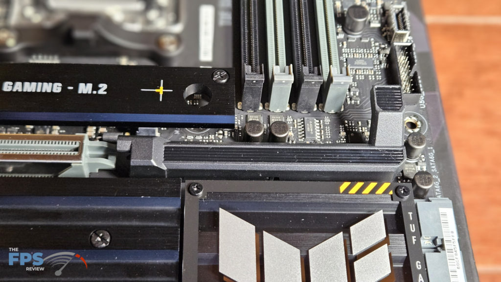 ASUS TUF GAMING X870-Plus WiFi motherboard: Q-Release lever