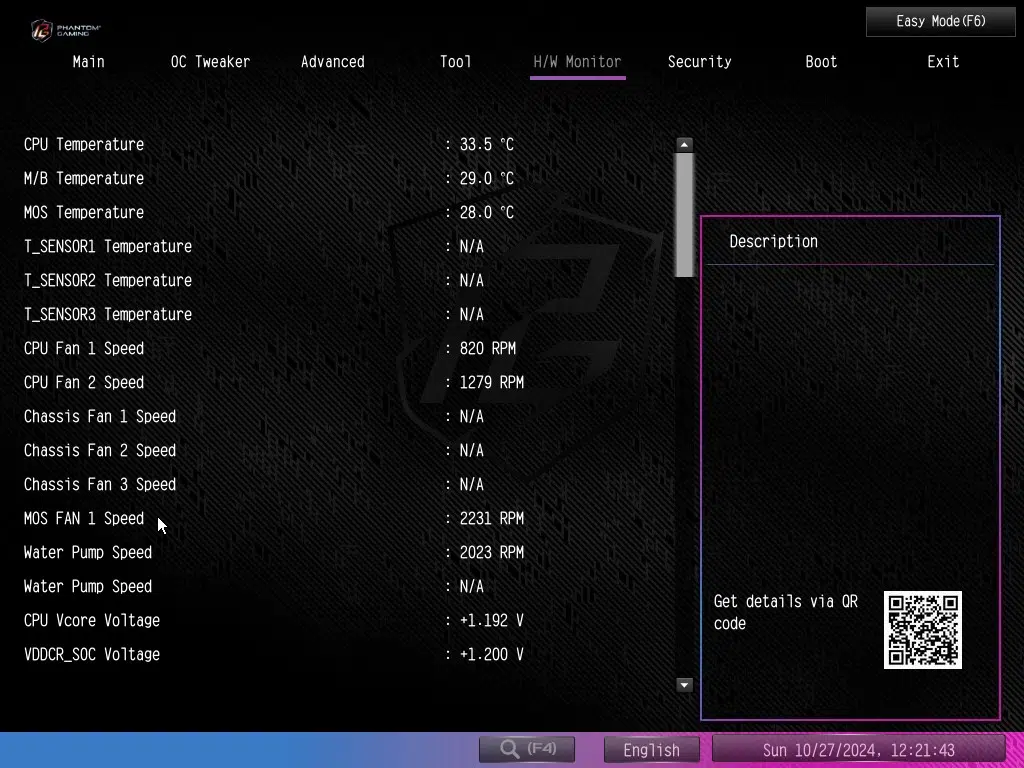 ASRock Phantom Gaming X870E NOVA WiFi motherboard: BIOS screenshot