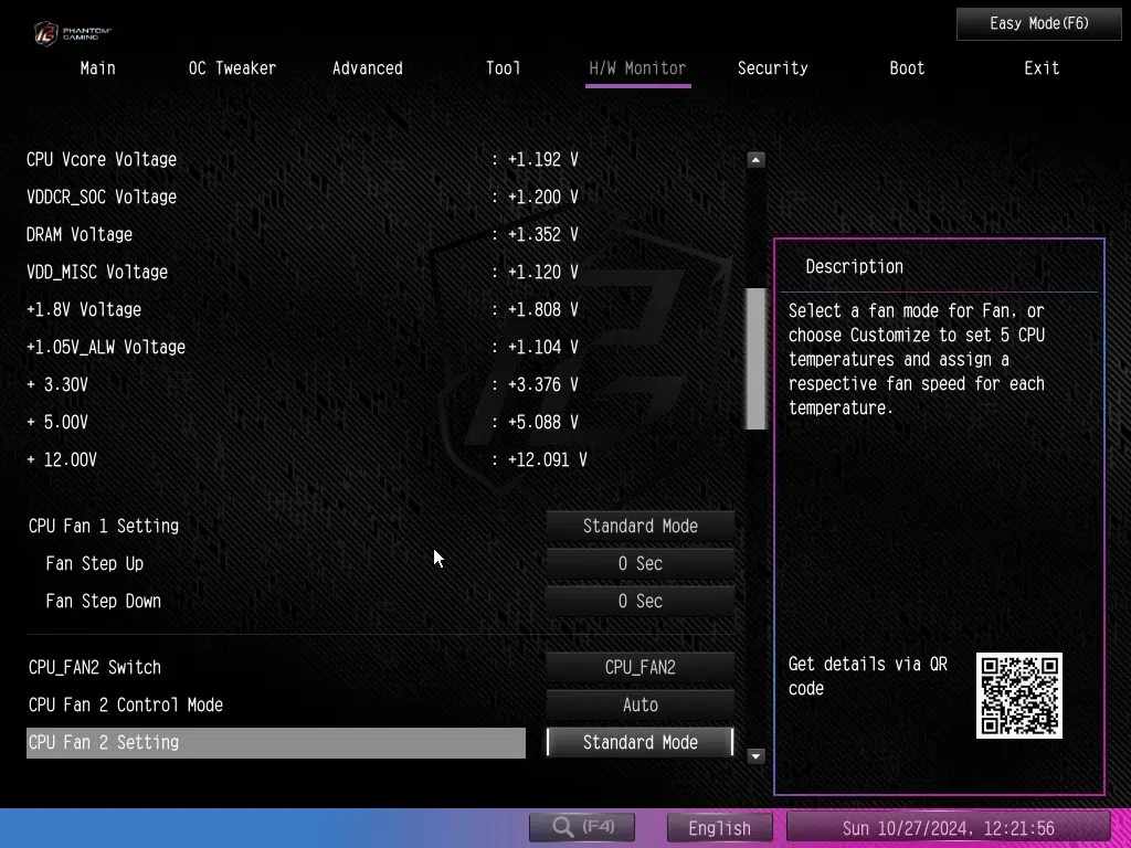 ASRock Phantom Gaming X870E NOVA WiFi motherboard: BIOS screenshot