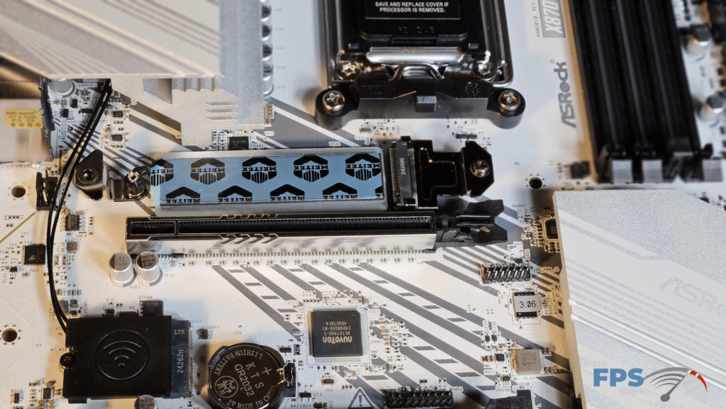 ASRock X870 Pro RS WiFi motherboard: primary M.2