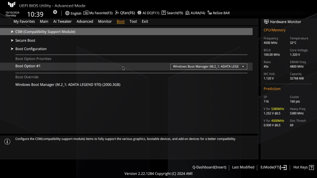 ASUS TUF GAMING X870-Plus WiFi motherboard: BIOS Screenshot