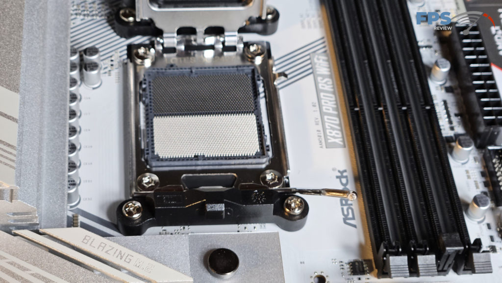 ASRock X870 Pro RS WiFi motherboard: socket open