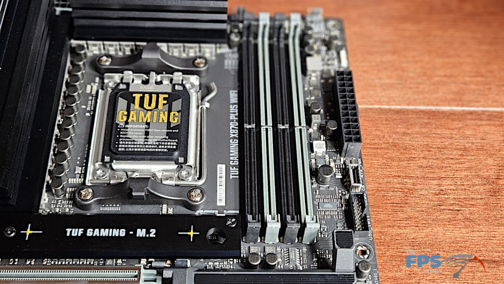 ASUS TUF GAMING X870-Plus WiFi motherboard: board right side I/O