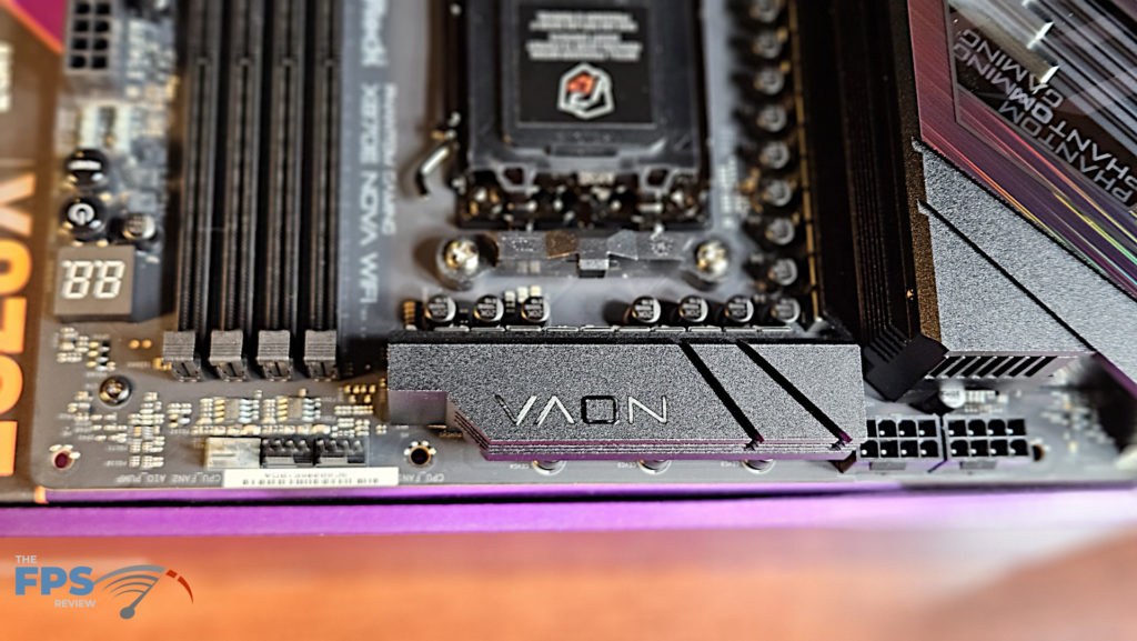 ASRock Phantom Gaming X870E NOVA WiFi motherboard: board-top