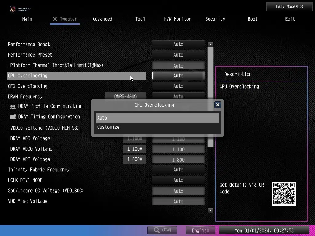 ASRock Phantom Gaming X870 RIPTIDE WiFi: BIOS