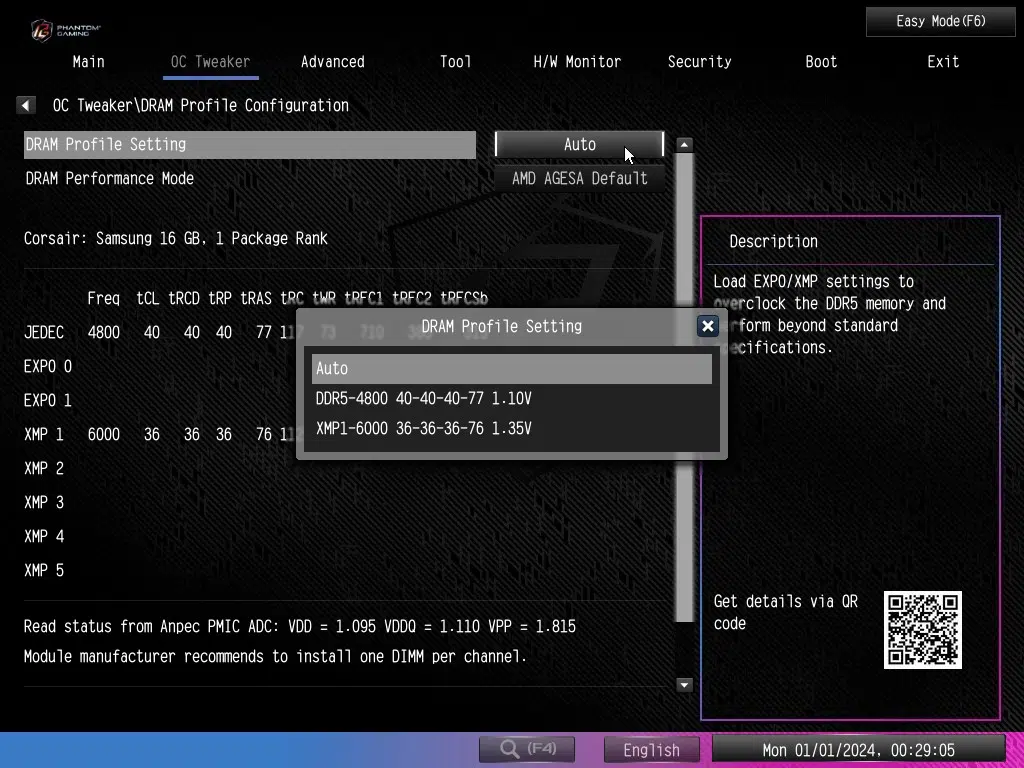 ASRock Phantom Gaming X870 RIPTIDE WiFi: BIOS