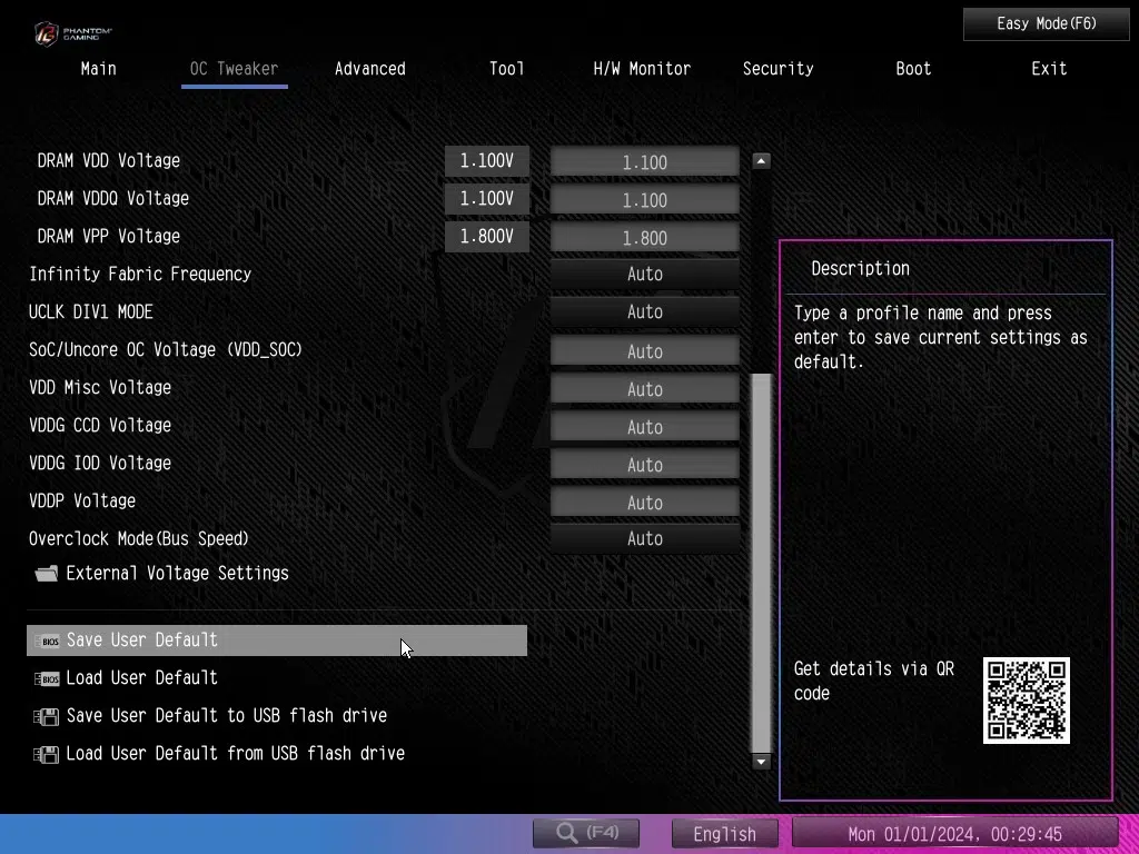 ASRock Phantom Gaming X870 RIPTIDE WiFi: BIOS