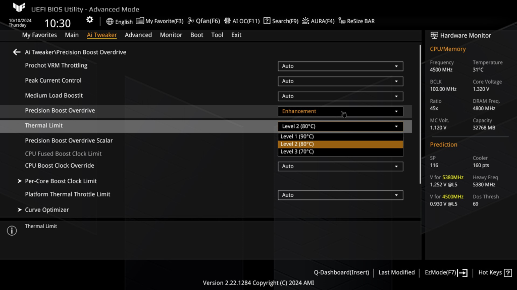 ASUS TUF GAMING X870-Plus WiFi motherboard: BIOS Screenshot