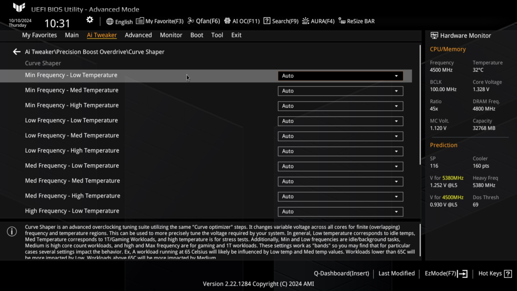 ASUS TUF GAMING X870-Plus WiFi motherboard: BIOS Screenshot